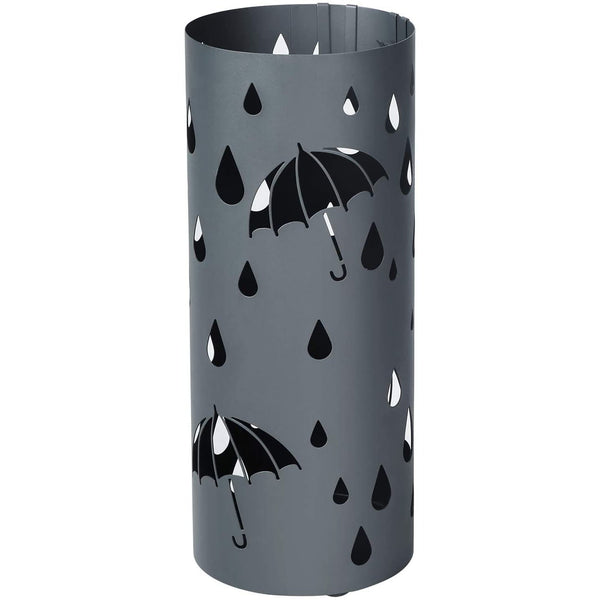 Nancy's Metall Umbrella Box - Paraplyställ - Paraplykorg - Rund Paraplybehållare - Grå