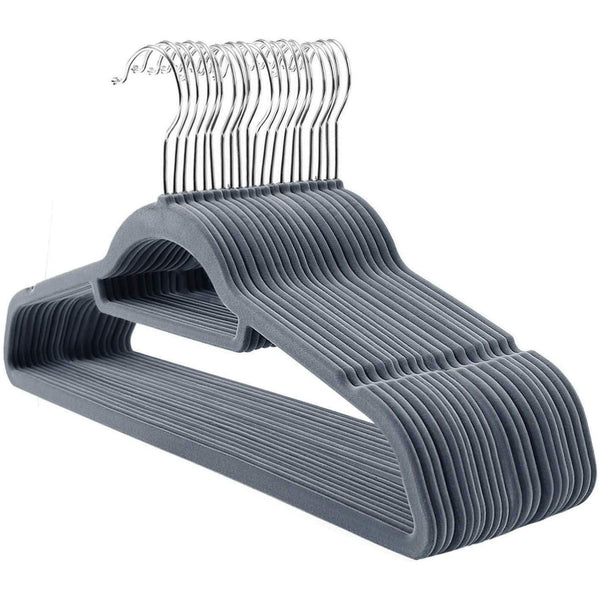 Nancy's - Rymdbesparande Antislip Kleerhangers - 20 stycken - Ultra Thin Coat hängare med 360 graders roterande krok - Klädhängare